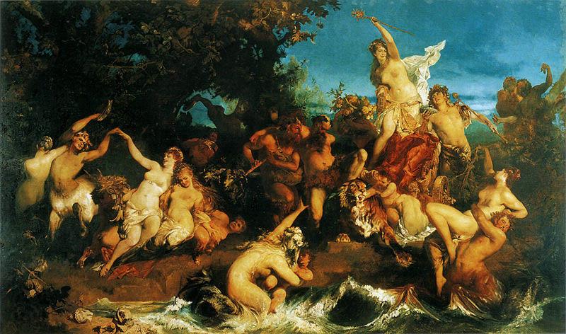 Hans Makart Der Triumph der Ariadne, Entwurf fxr den Vorhang der Komischen Oper im Ringtheater in Wien. Spain oil painting art